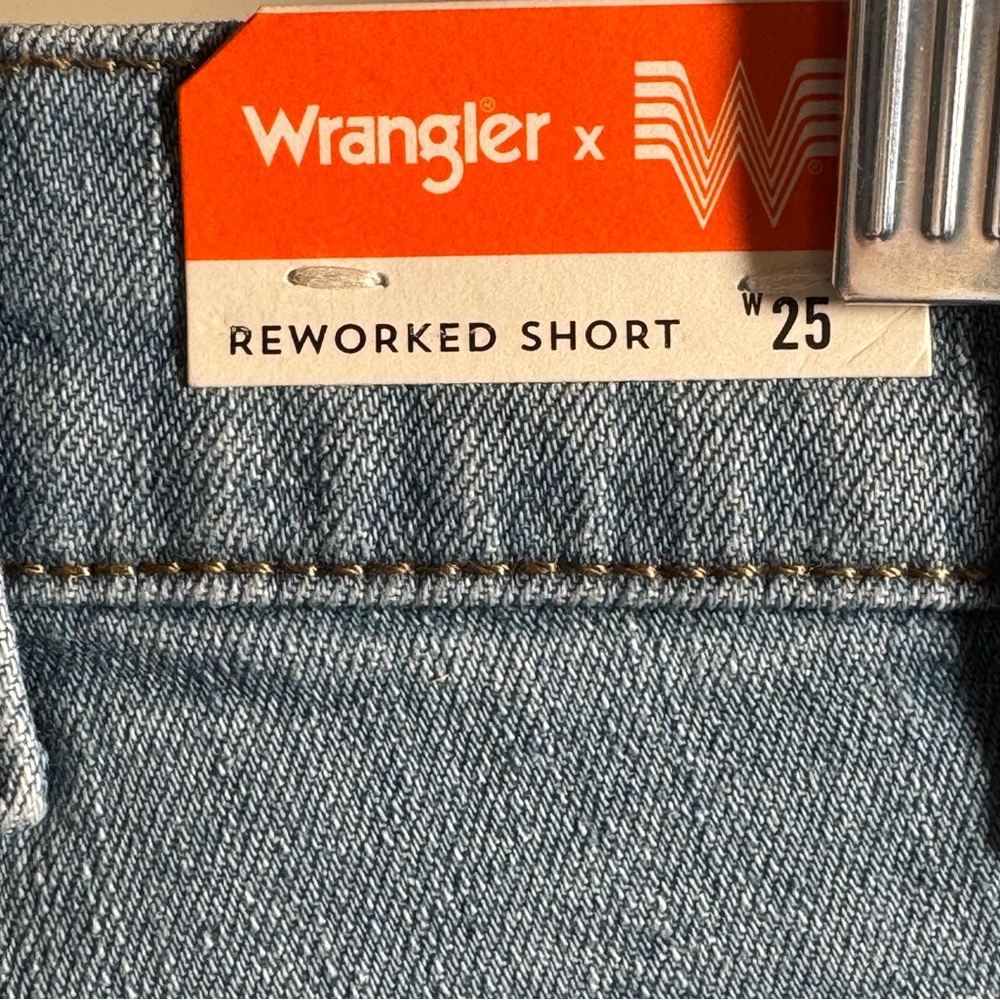 Wrangler x Whataburger Blue Reworked Short Jeans